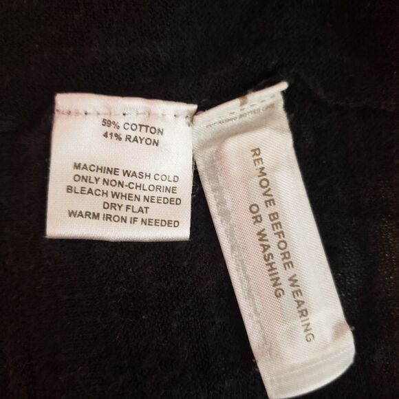 THE LOFT Open Front Black Cardigan Sweater Womens Size XL - Picture 5 of 6